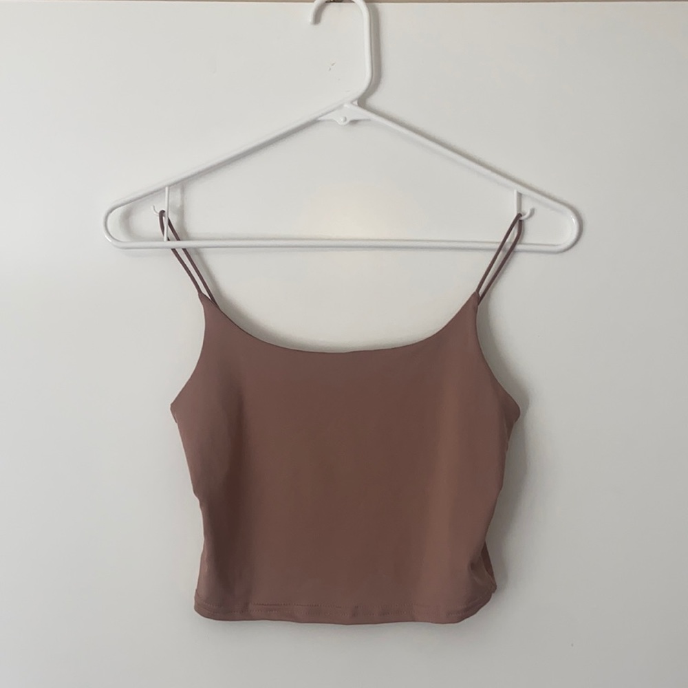 Beige/ Light Pinkish Cropped Tank Top